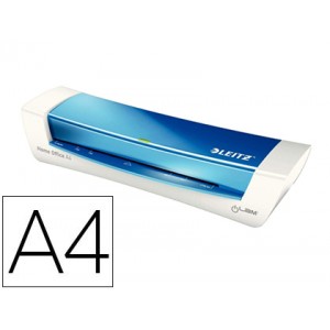 Plastificadora leitz ilam home office din a4 con 2 rodillos hasta 125 mc color azul