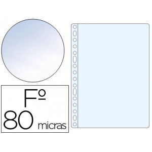 Funda multitaladro q-connect folio 80 mc cristal caja de 100 unidades