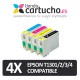 PACK 4 (ELIJA COLORES) CARTUCHOS COMPATIBLES EPSON T1301/2/3/4