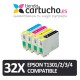 PACK 32 (ELIJA COLORES) CARTUCHOS COMPATIBLES EPSON T1301/2/3/4