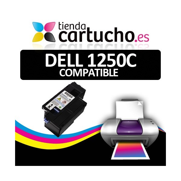 Toner Noir compatible Dell 1250c - 1350cnw - 1355n - 1355cnw de grande capacité (2000 pag) Toner Noir compatible Dell 1250c - 1350cnw - 1355n - 1355cnw de grande capacité (2000 pag)