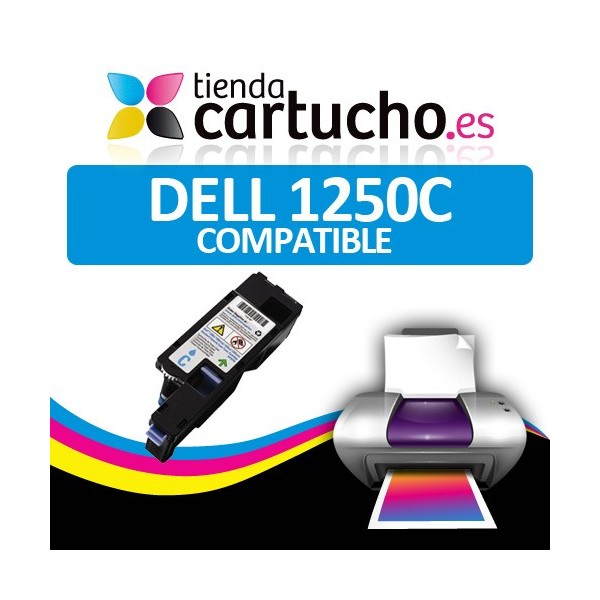 Toner Cyan compatible Dell 1250c - 1350cnw - 1355n - 1355cnw de grande capacité (2000 pag) Toner Cyan compatible Dell 1250c - 1350cnw - 1355n - 1355cnw de grande capacité (2000 pag)