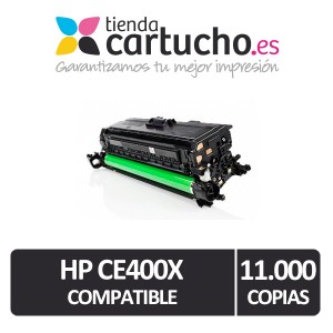 HP Toner NEGRO Compatible CE400 (507A) para impresoras HP Laserjet Enterprise 500color M551/M551N/M551DN/M551XH PERTENENCIENTE A LA REFERENCIA Toner HP 507A / 507X