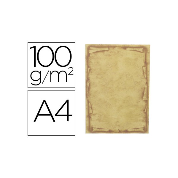 Papel pergamino liderpapel din a4 orla papiro 100 g/m2 paquete de 12 hojas. Papel pergamino liderpapel din a4 orla papiro 100 g/m2 paquete de 12 hojas.