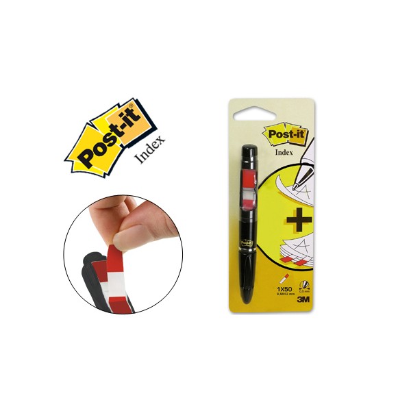 Boligrafo 3m tinta negra con dispensador de banderitas separadoras. Boligrafo 3m tinta negra con dispensador de banderitas separadoras.