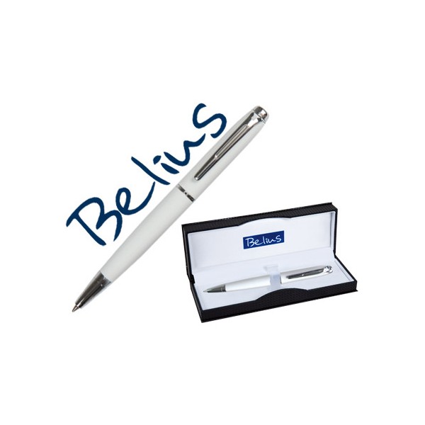 Boligrafo belius aberdeen lacado blanco en estuche. Boligrafo belius aberdeen lacado blanco en estuche.