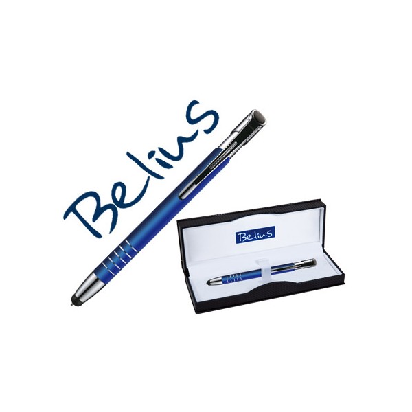 Boligrafo belius belgrado con puntero para pantallas tactiles azul en estuche. Boligrafo belius belgrado con puntero para pantallas tactiles azul en estuche.