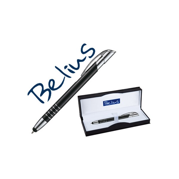 Boligrafo belius belgrado con puntero para pantallas tactiles negro en estuche. Boligrafo belius belgrado con puntero para pantallas tactiles negro en estuche.