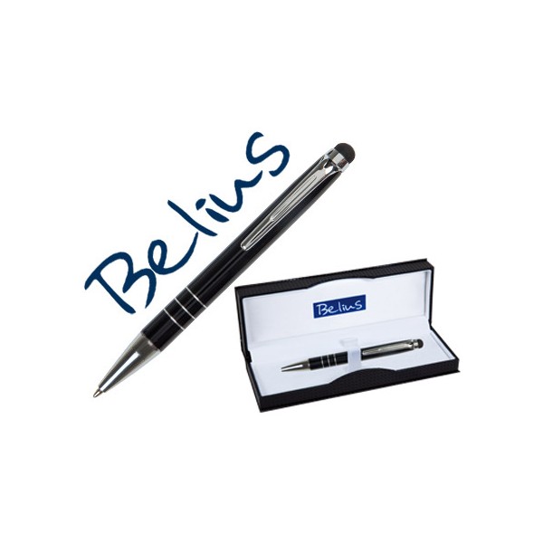 Boligrafo belius minsk con puntero para pantallas tactiles negro en estuche. Boligrafo belius minsk con puntero para pantallas tactiles negro en estuche.