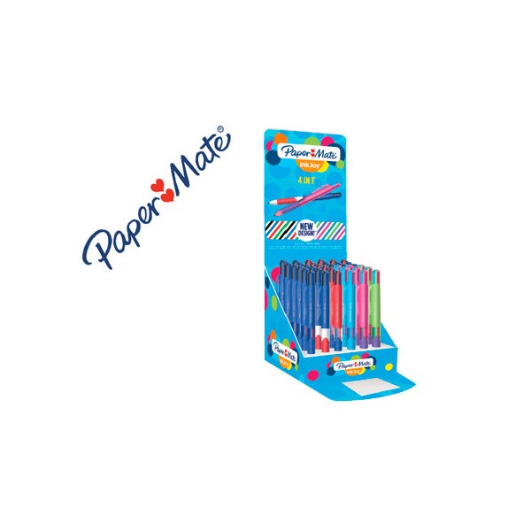 Boligrafo paper mate inkjoy quatro colores expositor de 36 unidades. Boligrafo paper mate inkjoy quatro colores expositor de 36 unidades.