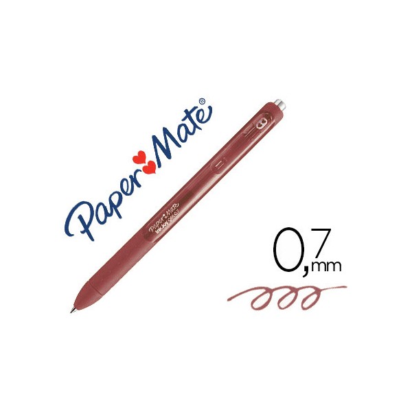 Boligrafo paper mate inkjoy retractil gel pen trazo 0,7 mm marron. Boligrafo paper mate inkjoy retractil gel pen trazo 0,7 mm marron.