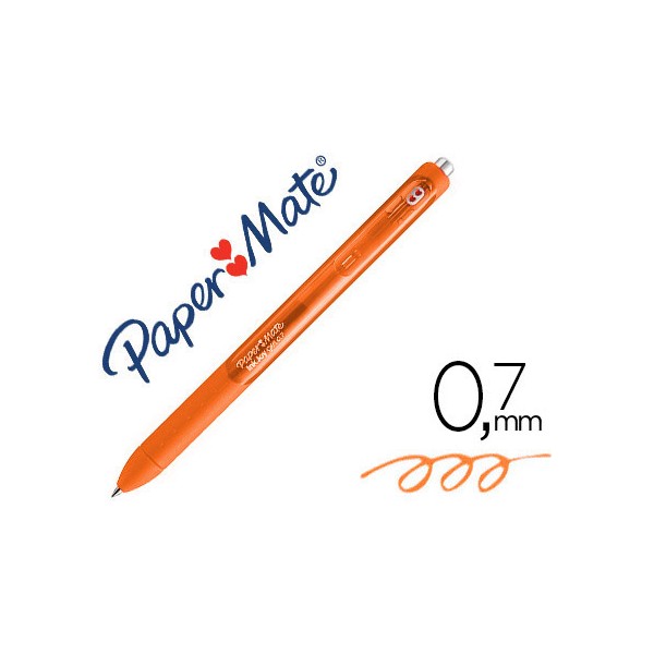 Boligrafo paper mate inkjoy retractil gel pen trazo 0,7 mm naranja. Boligrafo paper mate inkjoy retractil gel pen trazo 0,7 mm naranja.
