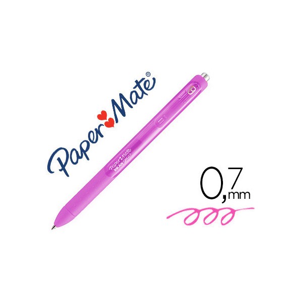 Boligrafo paper mate inkjoy retractil gel pen trazo 0,7 mm rosa. Boligrafo paper mate inkjoy retractil gel pen trazo 0,7 mm rosa.