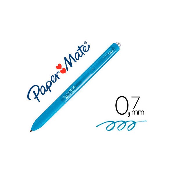 Boligrafo paper mate inkjoy retractil gel pen trazo 0,7 mm turquesa. Boligrafo paper mate inkjoy retractil gel pen trazo 0,7 mm turquesa.