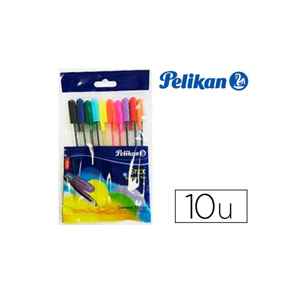 Boligrafo pelikan stick k86/10 blister de 10 colores surtidos. Boligrafo pelikan stick k86/10 blister de 10 colores surtidos.