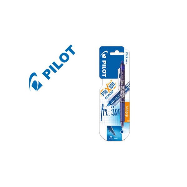 Boligrafo pilot frixion clicker borrable 0,7 mm color azul claro en blister.