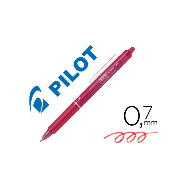 Boligrafo pilot frixion clicker borrable 0,7 mm color rosa en blister. Boligrafo pilot frixion clicker borrable 0,7 mm color rosa en blister.