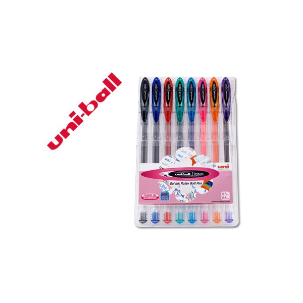 Boligrafo uni ball um-120 signo 0,7 mm tinta gel estuche de 8 colores basicos. Boligrafo uni ball um-120 signo 0,7 mm tinta gel estuche de 8 colores basicos.