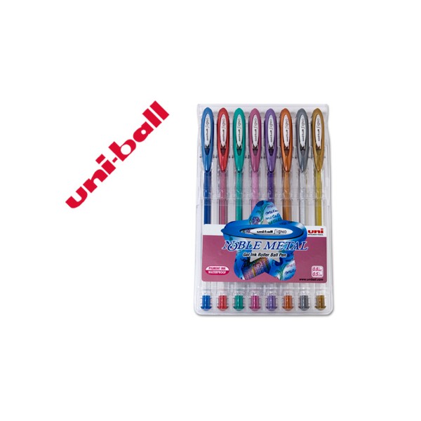 Boligrafo uni ball um-120 signo 0,7 mm tinta gel estuche de 8 colores metalizados. Boligrafo uni ball um-120 signo 0,7 mm tinta gel estuche de 8 colores metalizados.