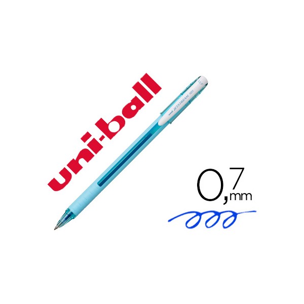 Boligrafo uni-ball roller jetstream sx-101 0,7 mm azul cielo tinta gel azul. Boligrafo uni-ball roller jetstream sx-101 0,7 mm azul cielo tinta gel azul.