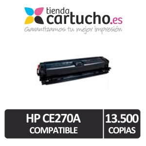 HP toner NEGRO CE270A (650A) compatible para impresoras HP Color Laserjet CP5520 / CP5525 / CP5525N / CP5525DN / CP5525XH PERTENENCIENTE A LA REFERENCIA Toner HP 650A