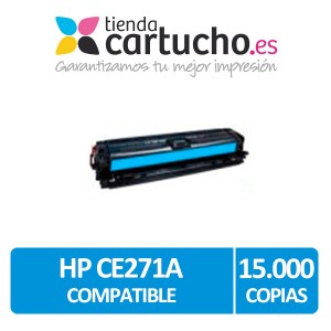 HP toner CYAN CE271A (650A) compatible para impresoras HP Color Laserjet CP5520 / CP5525 / CP5525N / CP5525DN / CP5525XH PERTENENCIENTE A LA REFERENCIA Toner HP 650A