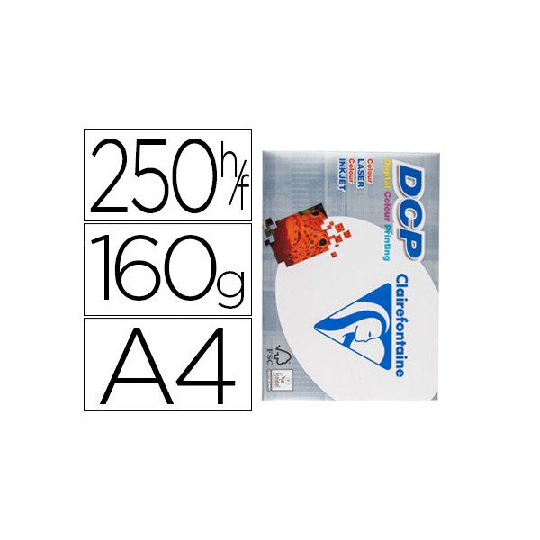 Papel fotocopiadora clairefontaine din a4 160 gramos paquete de 250 hojas. Papel fotocopiadora clairefontaine din a4 160 gramos paquete de 250 hojas.