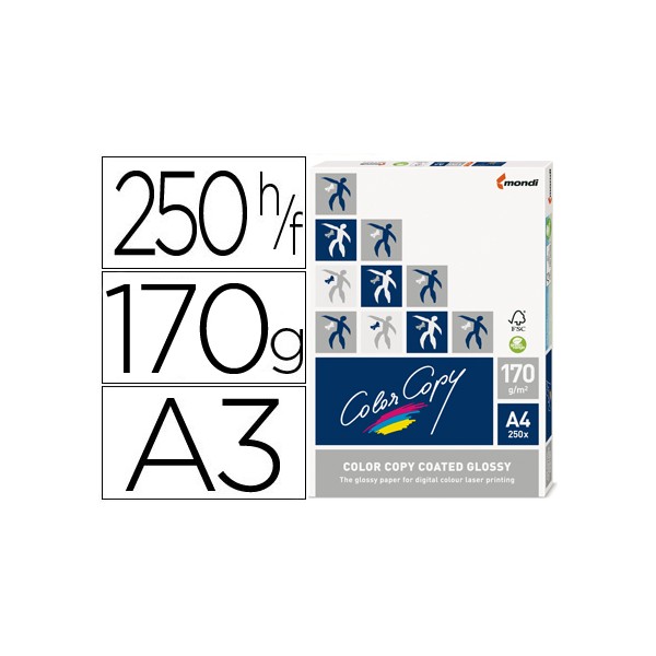 Papel fotocopiadora color copy glossy din a3 170 gramos paquete de 250 hojas. Papel fotocopiadora color copy glossy din a3 170 gramos paquete de 250 hojas.