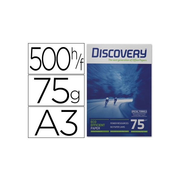 Papel fotocopiadora discovery din a3 75 grs. Papel multiuso ink-jet y laser-paquete de 500 hojas. Papel fotocopiadora discovery din a3 75 grs. Papel multiuso ink-jet y laser-paquete de 500 hojas.