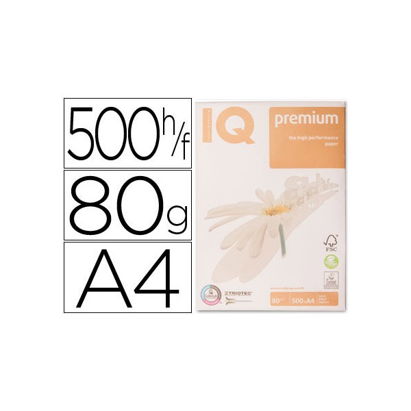 Papel fotocopiadora iq premium din a4 80 gramos paquete de 500 hojas. Papel fotocopiadora iq premium din a4 80 gramos paquete de 500 hojas.