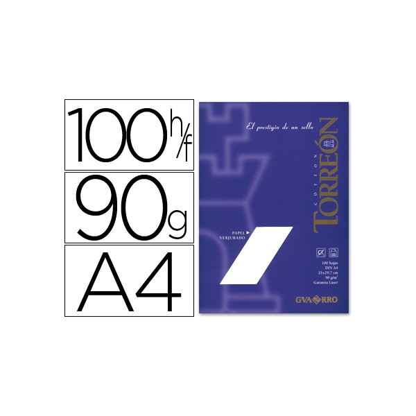 Papel torreon blanco crema a4 90 grs. Paquete de 100. Papel torreon blanco crema a4 90 grs. Paquete de 100.