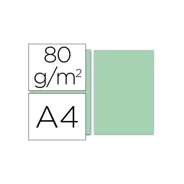 Papel color liderpapel a4 80g/m2 verde paquete de 100. Papel color liderpapel a4 80g/m2 verde paquete de 100.