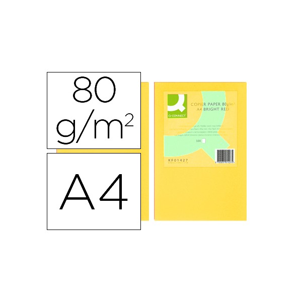 Papel color q-connect din a4 80gr amarillo paquete de 500 hojas. Papel color q-connect din a4 80gr amarillo paquete de 500 hojas.
