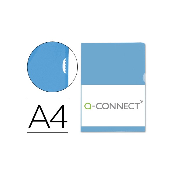 Carpeta dossier uñero plastico q-connect din a4 120 micras azul -bolsa de 10 unidades. Carpeta dossier uñero plastico q-connect din a4 120 micras azul -bolsa de 10 unidades.