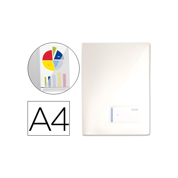 Carpeta liderpapel dossier uñero 44384 polipropileno din a4 con tarjetero y solapa interior tte capacidad 20 h. Carpeta liderpapel dossier uñero 44384 polipropileno din a4 con tarjetero y solapa interior tte capacidad 20 h.