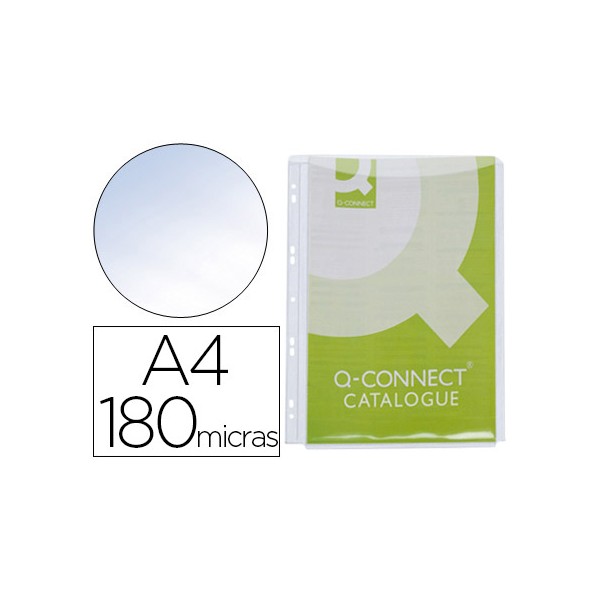 Funda multitaladro q-connect con fuelle din a4 pvc 180 micras - bolsa de 5. Funda multitaladro q-connect con fuelle din a4 pvc 180 micras - bolsa de 5.