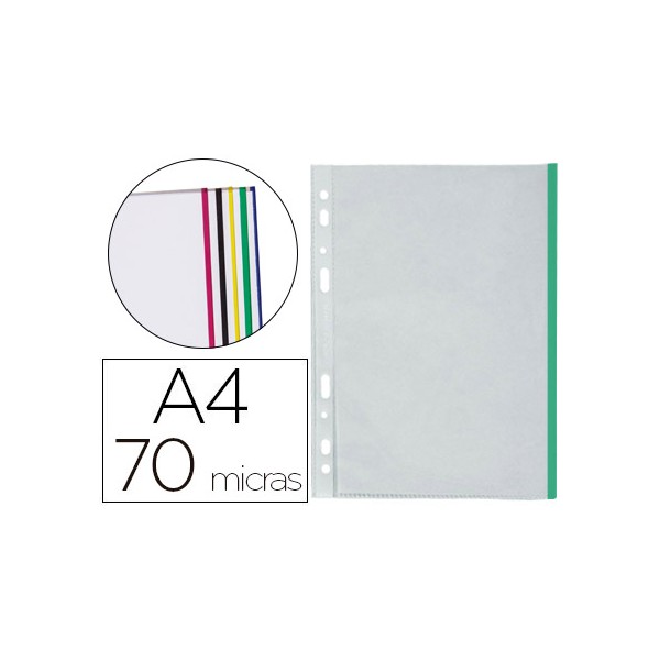 Funda multitaladro q-connect din a4 70 mc cristal con borde colores surtidos bolsa de 25. Funda multitaladro q-connect din a4 70 mc cristal con borde colores surtidos bolsa de 25.