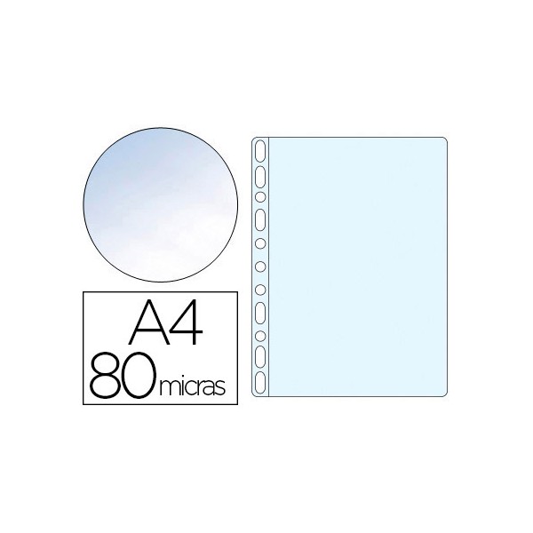 Funda multitaladro q-connect din a4 80 mc cristal bolsa de 10 unidades. Funda multitaladro q-connect din a4 80 mc cristal bolsa de 10 unidades.