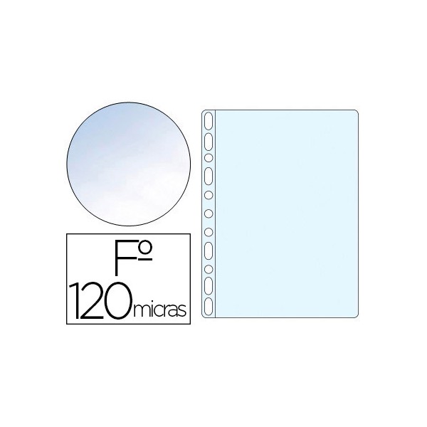 Funda multitaladros q-connect folio 120 mc cristal bolsa de 10 unidades. Funda multitaladros q-connect folio 120 mc cristal bolsa de 10 unidades.