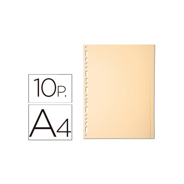 Separador exacompta cartulina juego de 10 separadores din a4multitaladro color crema. Separador exacompta cartulina juego de 10 separadores din a4multitaladro color crema.