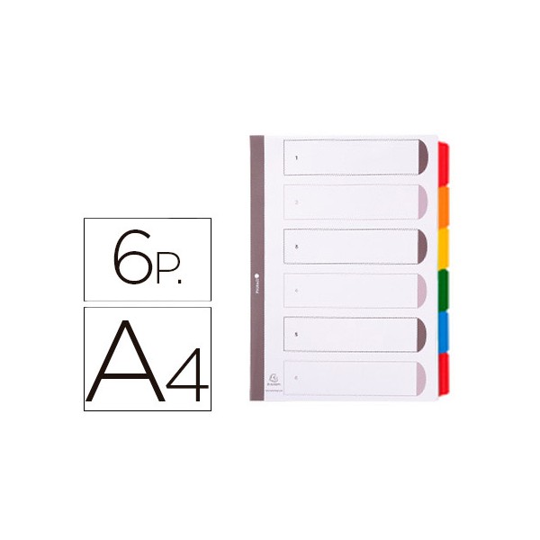 Separador exacompta cartulina juego de 6 separadores din a4 multitaladro color blanco multitalador. Separador exacompta cartulina juego de 6 separadores din a4 multitaladro color blanco multitalador.