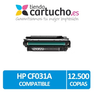 Toner HP CF031A CYAN (646A) compatible para impresoras HP Color Laserjet Enterprise CM4540 / CM4540F / CM4540MFP / CM4540FSKM  PARA LA IMPRESORA Toner HP Color Laserjet CM4540