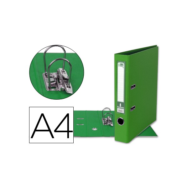 Archivador de palanca liderpapel a4 documenta forrado pvc con rado lomo 52mm verde compresor metalico. Archivador de palanca liderpapel a4 documenta forrado pvc con rado lomo 52mm verde compresor metalico.