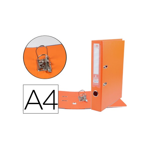 Archivador de palanca liderpapel a4 documenta forrado pvc con rado lomo 52mmnaranja compresor metalico. Archivador de palanca liderpapel a4 documenta forrado pvc con rado lomo 52mmnaranja compresor metalico.