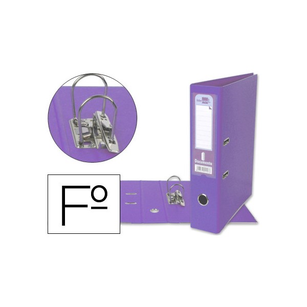 Archivador de palanca liderpapel folio documenta forrado pvc con rado lomo 75 mm lila compresor metalico. Archivador de palanca liderpapel folio documenta forrado pvc con rado lomo 75 mm lila compresor metalico.