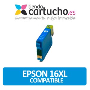 EPSON 16XL CYAN Compatible ref. T1632 para impresoras Epson WorkForce WF-2010W, WF-2510, WF-2520NF,  WF-2530WF,  WF-2540WF PERTENENCIENTE A LA REFERENCIA Encre Epson 16 / 16XL