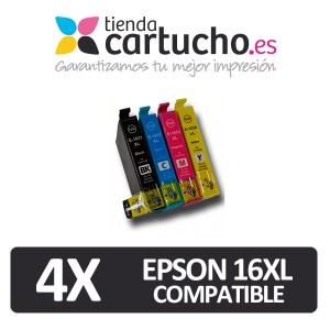 PACK 4 (ELIJA COLORES) CARTUCHOS COMPATIBLES EPSON 16XL PERTENENCIENTE A LA REFERENCIA Encre Epson 16 / 16XL