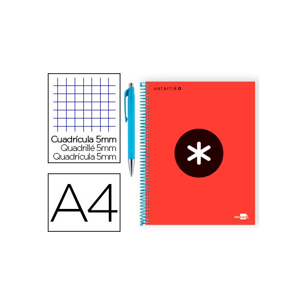 Cuaderno espiral liderpapel a4 micro antartik tapa forrada 120 h 100g cuadro 5 mm color rojo promo caran d ache. Cuaderno espiral liderpapel a4 micro antartik tapa forrada 120 h 100g cuadro 5 mm color rojo promo caran d ache.