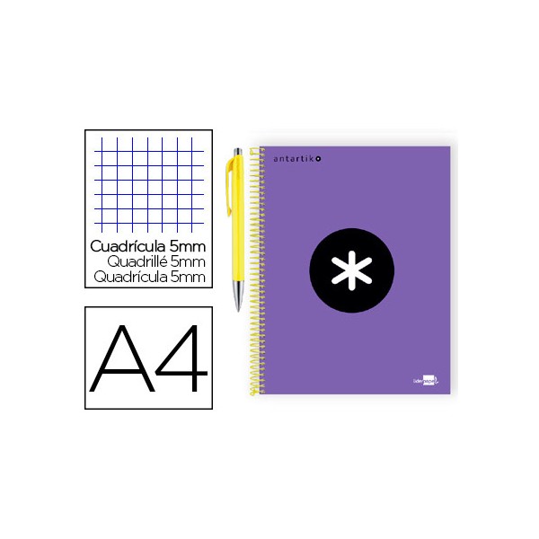 Cuaderno espiral liderpapel a4 micro antartik tapa forrada 120 h 100g cuadro 5 mm color violeta promo caran d ache. Cuaderno espiral liderpapel a4 micro antartik tapa forrada 120 h 100g cuadro 5 mm color violeta promo caran d ache.