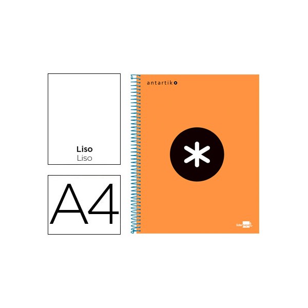Cuaderno espiral liderpapel a4 micro antartik tapa forrada 120h 100 gr liso con bandas 4 taladros color naranja fluor r. Cuaderno espiral liderpapel a4 micro antartik tapa forrada 120h 100 gr liso con bandas 4 taladros color naranja fluor r.